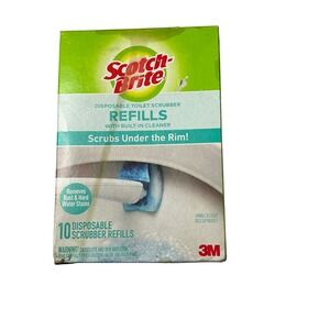 Scotch Brite Disposable Toilet Scrubber Refills 10 Count Fresh Scent Cleaner